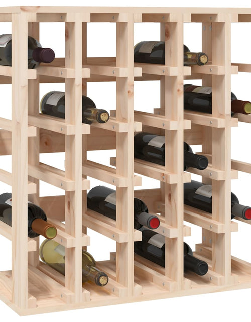 Încărcați imaginea în vizualizatorul Galerie, Suport de vinuri, 58,5x33x60,5 cm, lemn masiv de pin - Lando
