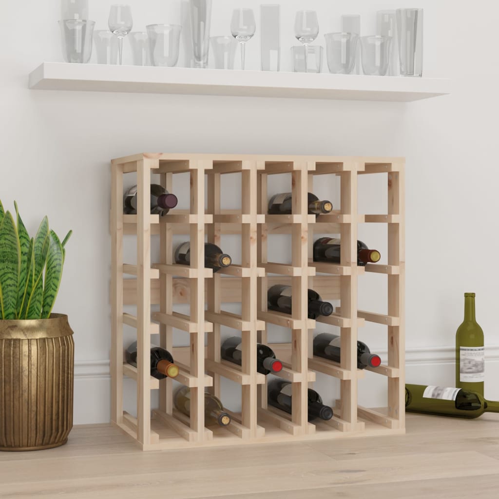 Suport de vinuri, 58,5x33x60,5 cm, lemn masiv de pin - Lando