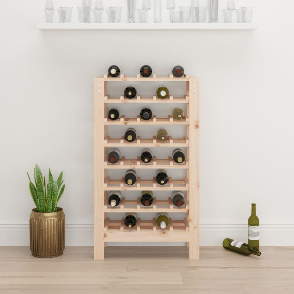 Suport de vinuri, 61,5x30x107,5 cm, lemn masiv de pin - Lando