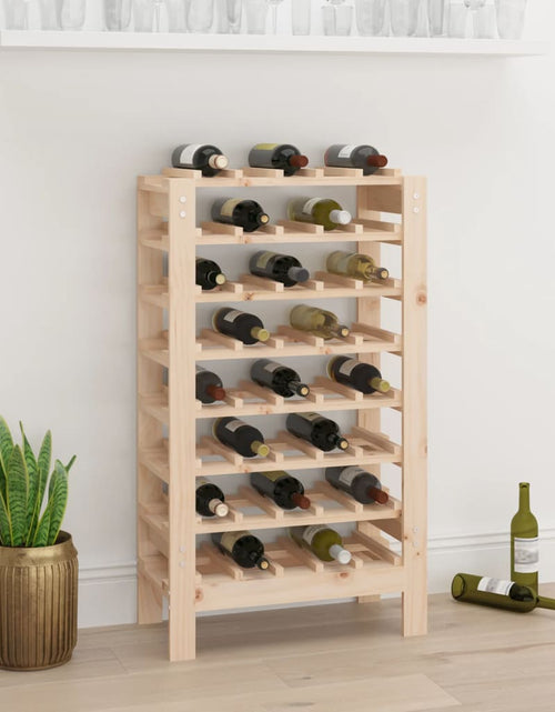 Încărcați imaginea în vizualizatorul Galerie, Suport de vinuri, 61,5x30x107,5 cm, lemn masiv de pin - Lando
