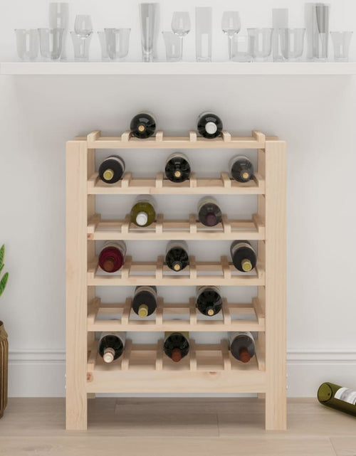 Încărcați imaginea în vizualizatorul Galerie, Suport de vinuri, 61,5x30x82 cm, lemn masiv de pin - Lando
