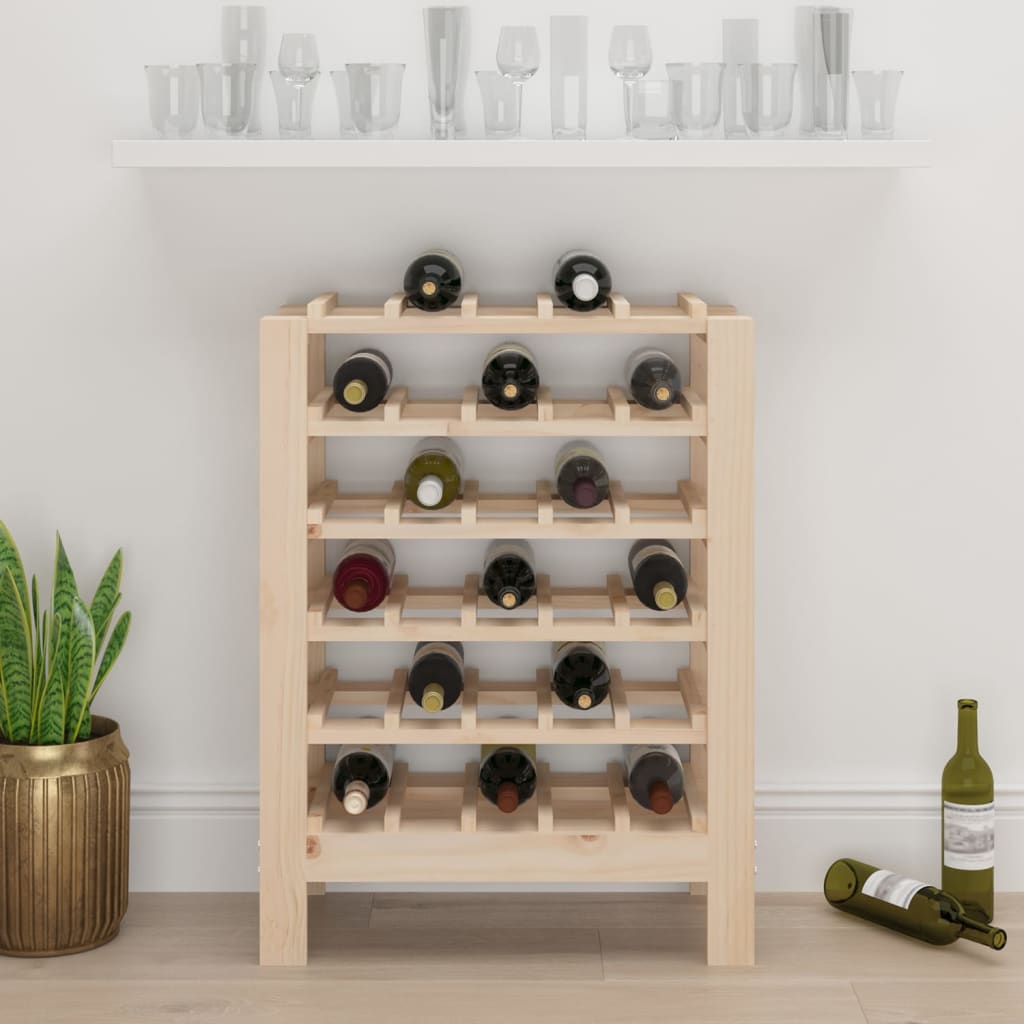 Suport de vinuri, 61,5x30x82 cm, lemn masiv de pin - Lando