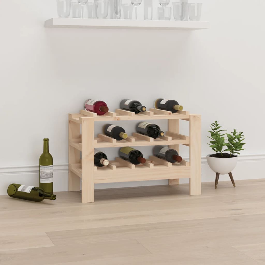 Suport de vinuri, 61,5x30x42 cm, lemn masiv de pin - Lando