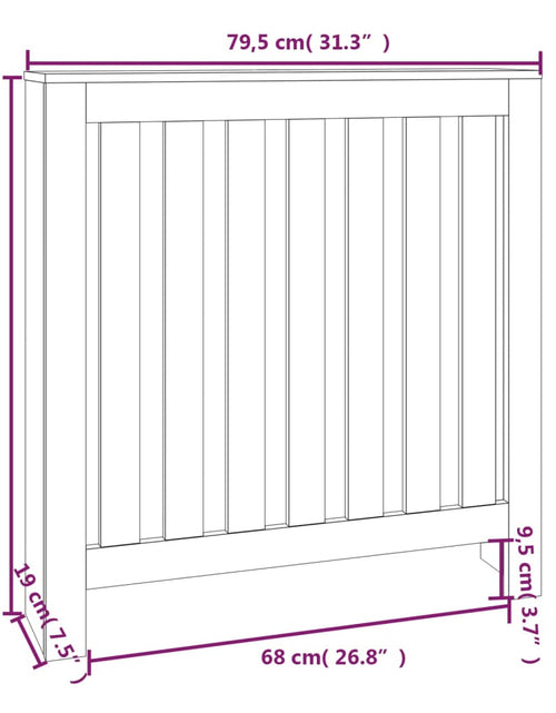 Загрузите изображение в средство просмотра галереи, Mască pentru calorifer, 79,5x19x84 cm, lemn masiv de pin Lando - Lando
