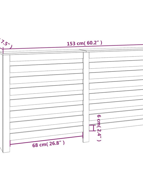 Загрузите изображение в средство просмотра галереи, Mască pentru calorifer, alb, 153x19x84 cm, lemn masiv de pin - Lando
