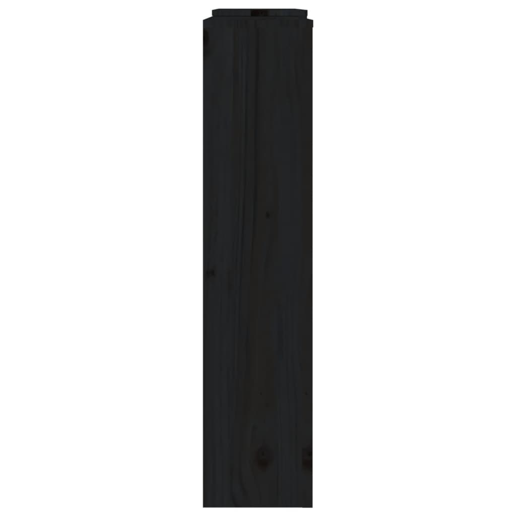 Mască pentru calorifer, negru, 210x21x85 cm, lemn masiv de pin Lando - Lando
