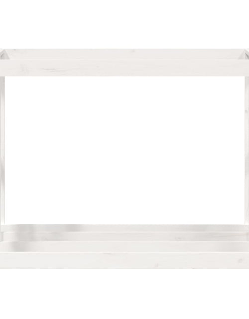 Încărcați imaginea în vizualizatorul Galerie, Suport bușteni de exterior, alb, 108x52x74 cm, lemn masiv pin Lando - Lando

