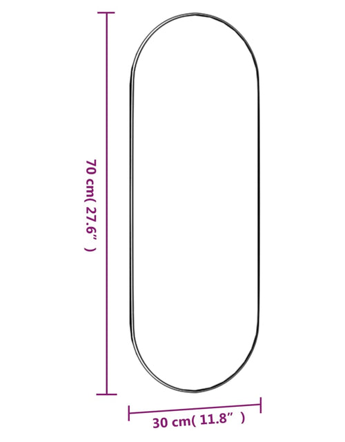Încărcați imaginea în vizualizatorul Galerie, Oglindă de perete, 30x70 cm, oval, sticlă - Lando
