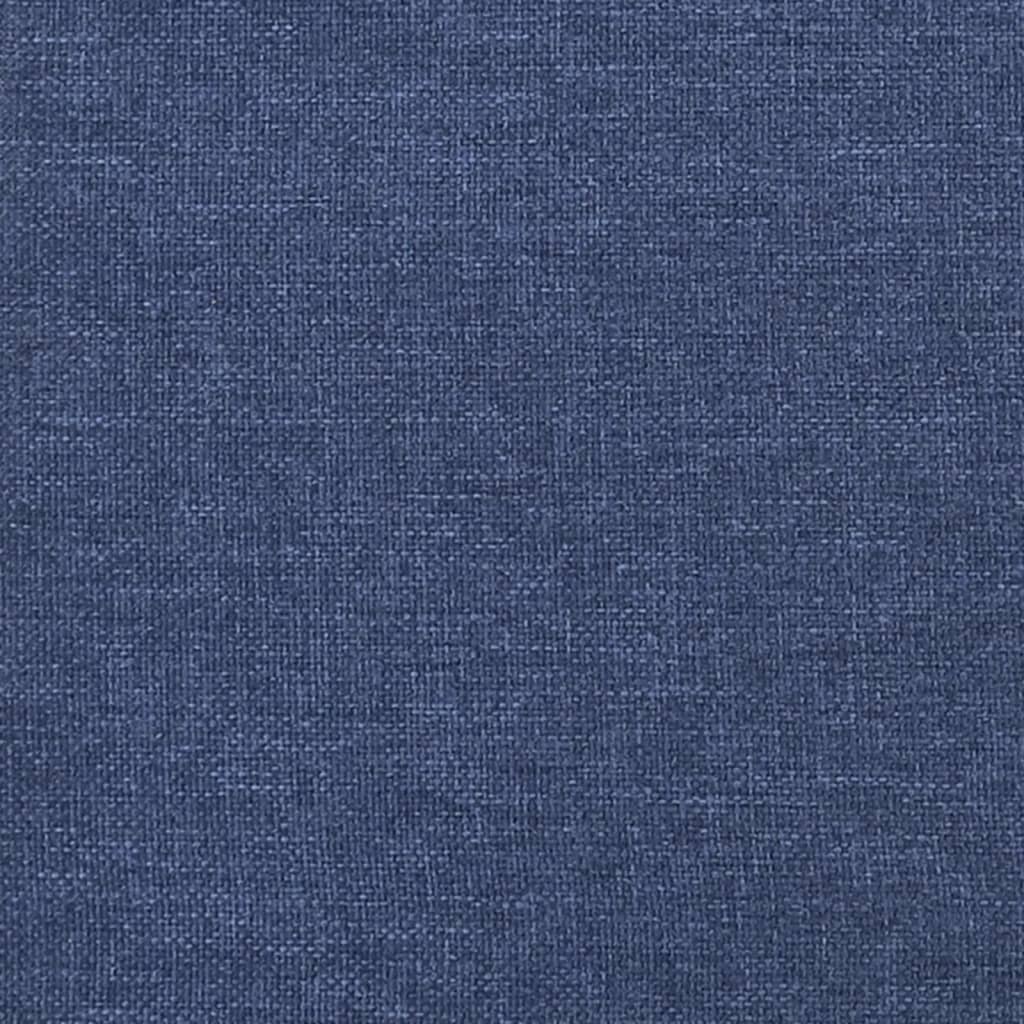 Pat box spring cu saltea, albastru, 100x200 cm, textil - Lando
