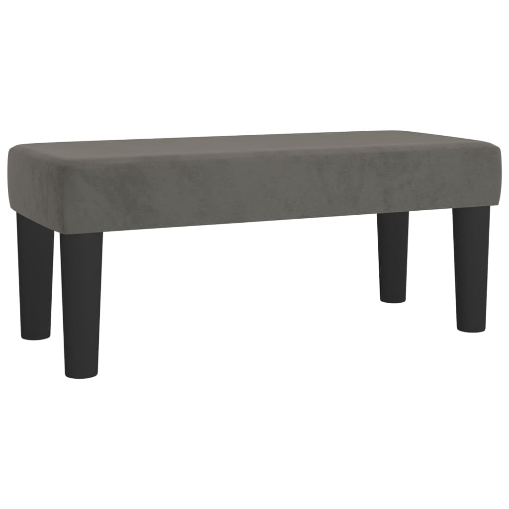 Pat box spring cu saltea, gri închis, 90x190 cm, catifea - Lando