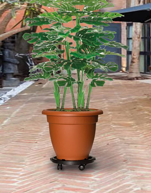 Încărcați imaginea în vizualizatorul Galerie, Cărucioare de plante cu roți 2 buc. negru diametru 30 cm 170 kg Lando - Lando
