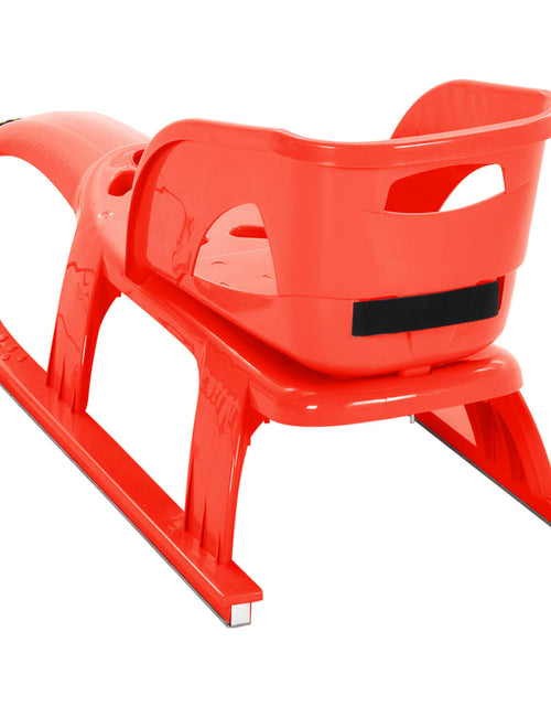 Încărcați imaginea în vizualizatorul Galerie, Sanie cu scaun, roșu, 102,5x40x23 cm, polipropilenă Lando - Lando
