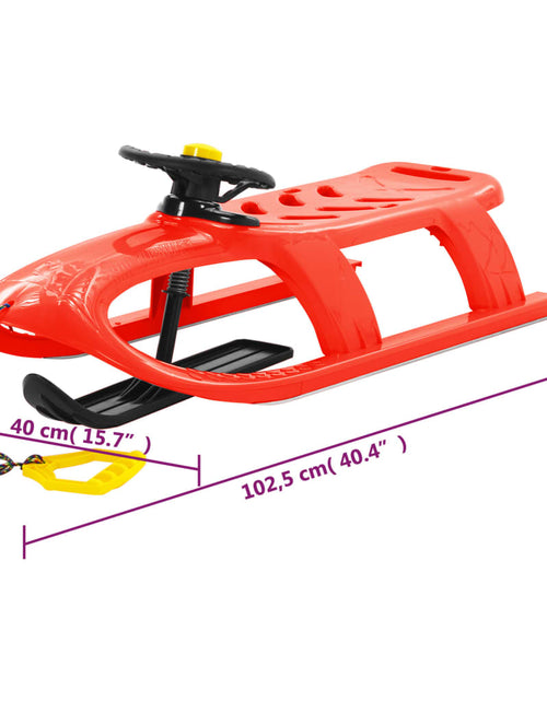 Загрузите изображение в средство просмотра галереи, Sanie cu volan, roșu, 102,5x40x23 cm, polipropilenă Lando - Lando
