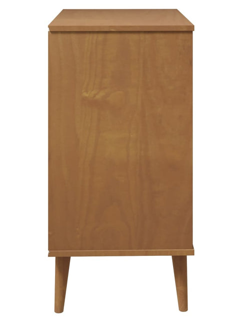 Încărcați imaginea în vizualizatorul Galerie, Dulap cu sertare „MOLDE” maro, 80x40x80 cm, lemn masiv de pin
