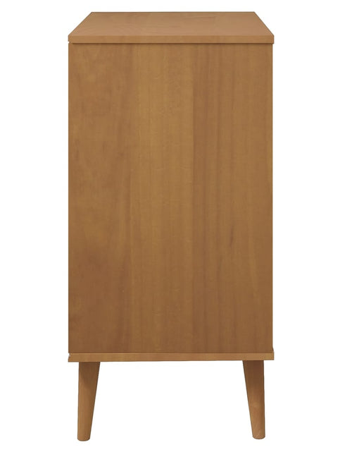 Загрузите изображение в средство просмотра галереи, Servantă „MOLDE” maro, 76,5x40x80 cm, lemn masiv de pin Lando - Lando
