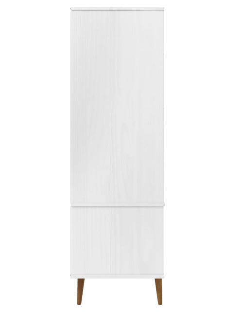 Încărcați imaginea în vizualizatorul Galerie, Șifonier &quot;MOLDE&quot;, alb, 90x55x175 cm, lemn masiv de pin - Lando
