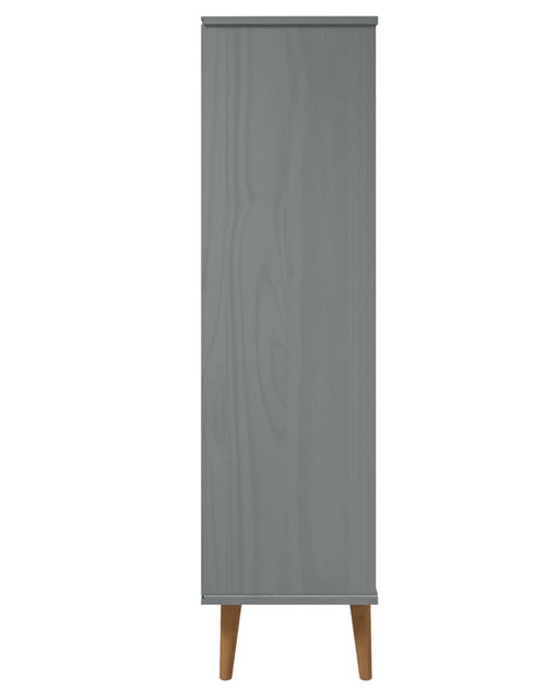 Încărcați imaginea în vizualizatorul Galerie, Bibliotecă „MOLDE” gri, 60x35x133,5 cm, lemn masiv de pin Lando - Lando
