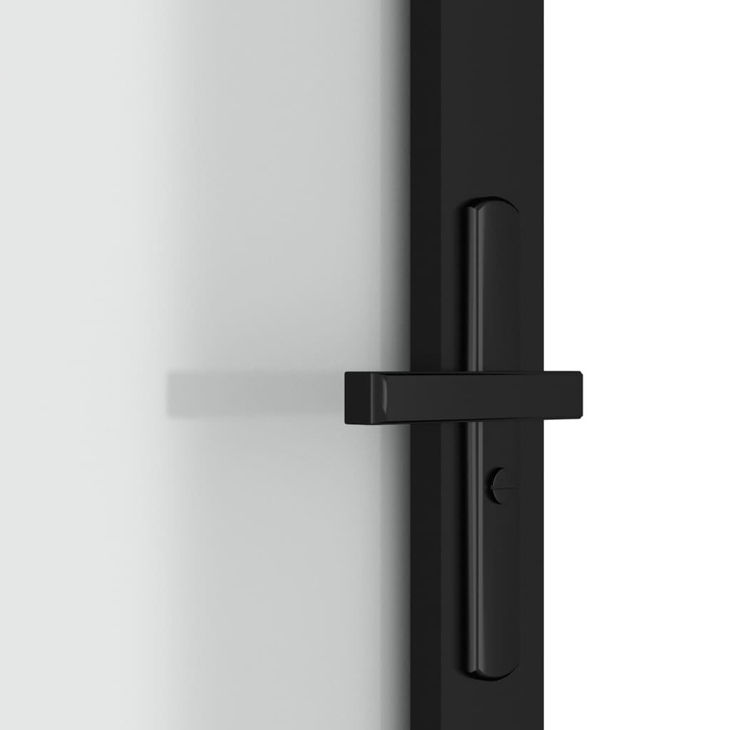 Ușă de interior, 102,5x201,5 cm, Negru, sticlă mată și aluminiu Lando - Lando