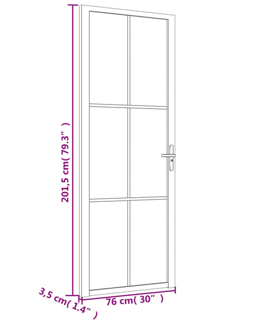 Загрузите изображение в средство просмотра галереи, Ușă de interior, 76x201,5 cm, sticlă neagră mată și aluminiu - Lando
