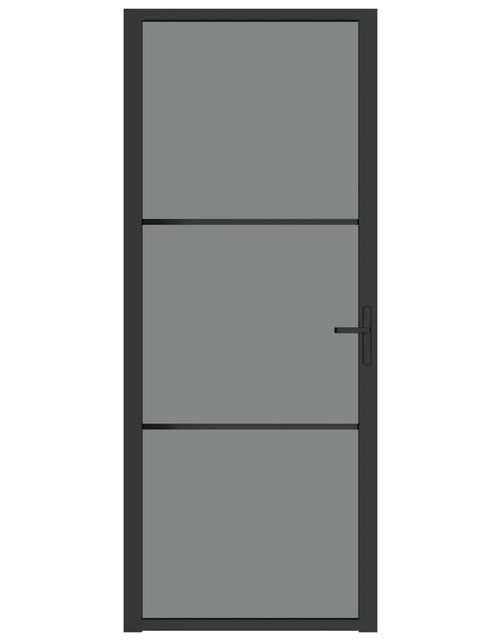 Încărcați imaginea în vizualizatorul Galerie, Ușă de interior, 83x201,5 cm, negru, sticlă ESG și aluminiu - Lando
