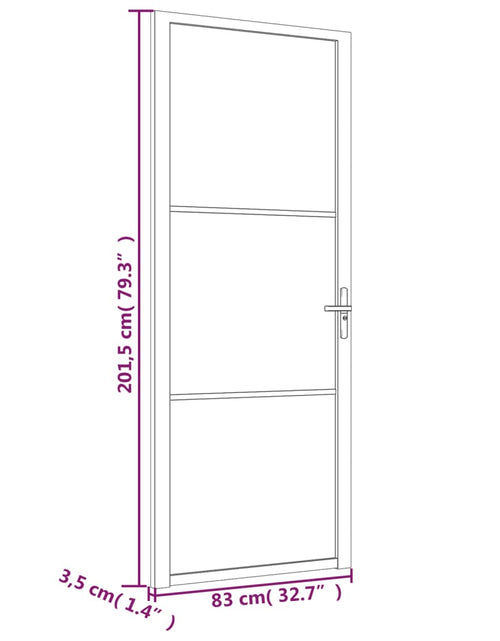Загрузите изображение в средство просмотра галереи, Ușă de interior, 83x201,5 cm, negru, sticlă ESG și aluminiu - Lando
