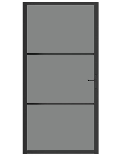 Загрузите изображение в средство просмотра галереи, Ușă de interior, 102,5x201,5 cm, Negru, sticlă ESG și aluminiu Lando - Lando
