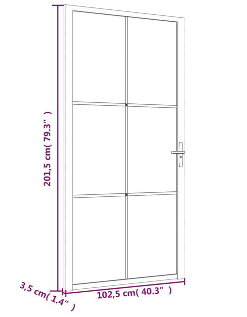 Загрузите изображение в средство просмотра галереи, Ușă de interior, 102,5x201,5 cm, Negru, sticlă ESG și aluminiu Lando - Lando

