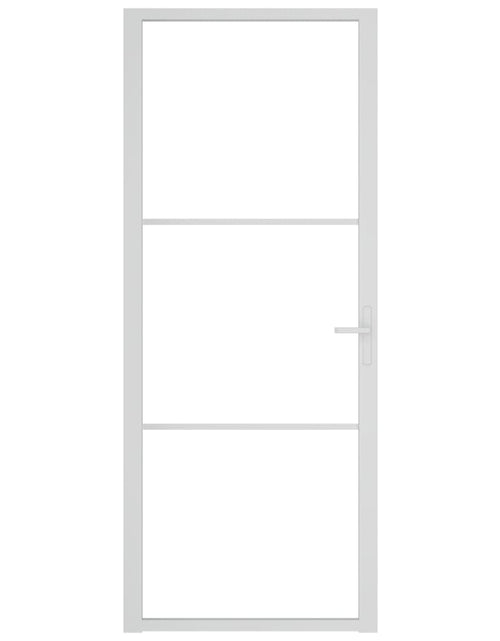 Încărcați imaginea în vizualizatorul Galerie, Ușă de interior, 83x201,5 cm, alb, sticlă ESG și aluminiu Lando - Lando
