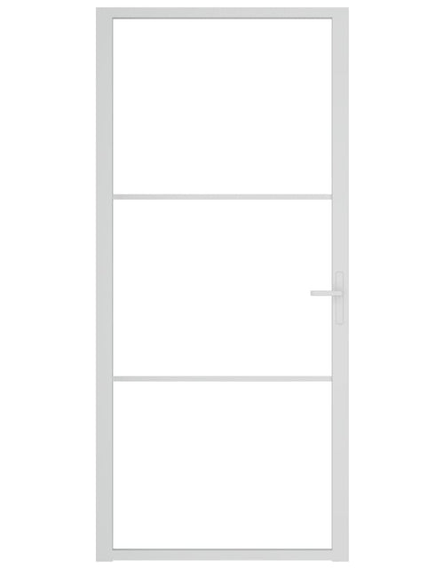 Încărcați imaginea în vizualizatorul Galerie, Ușă de interior, 93x201,5 cm, alb, sticlă ESG și aluminiu Lando - Lando
