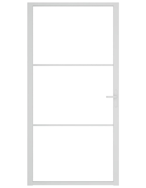 Încărcați imaginea în vizualizatorul Galerie, Ușă de interior, 102,5x201,5 cm, alb, sticlă ESG și aluminiu Lando - Lando
