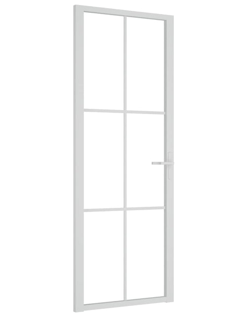 Încărcați imaginea în vizualizatorul Galerie, Ușă de interior, 76x201,5 cm, alb, sticlă ESG și aluminiu Lando - Lando

