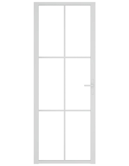 Загрузите изображение в средство просмотра галереи, Ușă de interior, 76x201,5 cm, alb, sticlă ESG și aluminiu Lando - Lando
