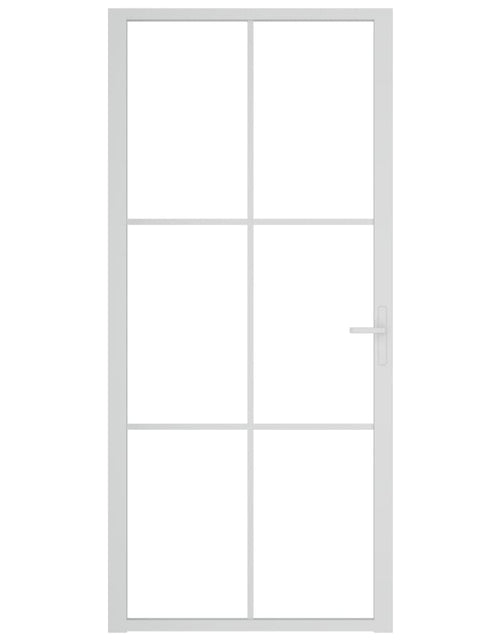 Загрузите изображение в средство просмотра галереи, Ușă de interior, 93x201,5 cm, alb, sticlă ESG și aluminiu Lando - Lando
