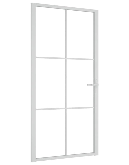 Încărcați imaginea în vizualizatorul Galerie, Ușă de interior, 102,5x201,5 cm, alb, sticlă ESG și aluminiu Lando - Lando
