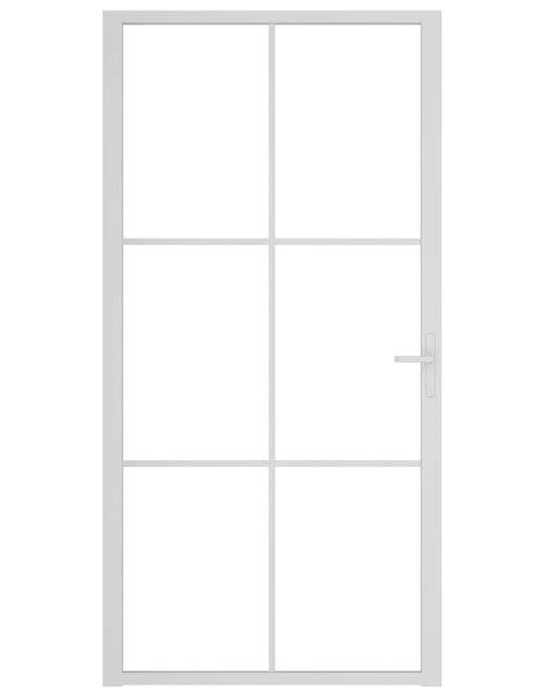 Загрузите изображение в средство просмотра галереи, Ușă de interior, 102,5x201,5 cm, alb, sticlă ESG și aluminiu Lando - Lando
