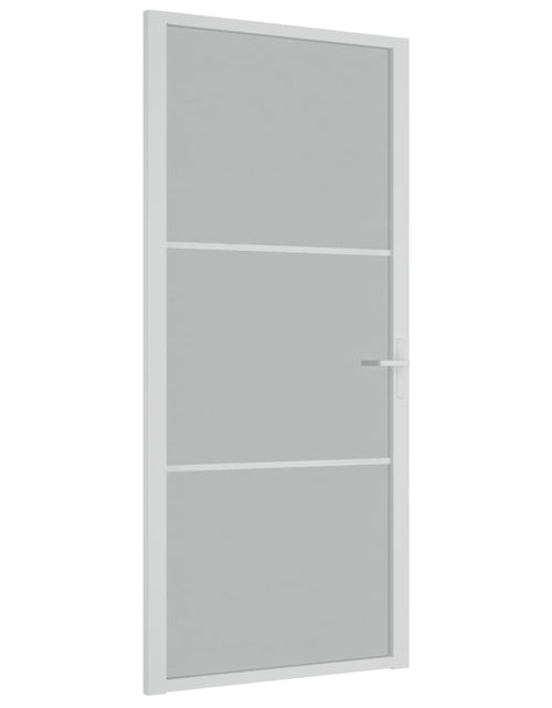 Încărcați imaginea în vizualizatorul Galerie, Ușă de interior, 93x201,5 cm, alb,sticlă mată și aluminiu Lando - Lando

