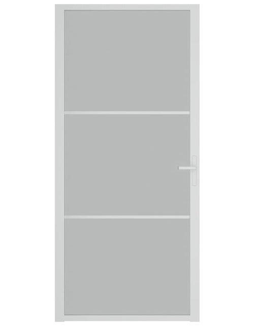 Încărcați imaginea în vizualizatorul Galerie, Ușă de interior, 93x201,5 cm, alb,sticlă mată și aluminiu Lando - Lando
