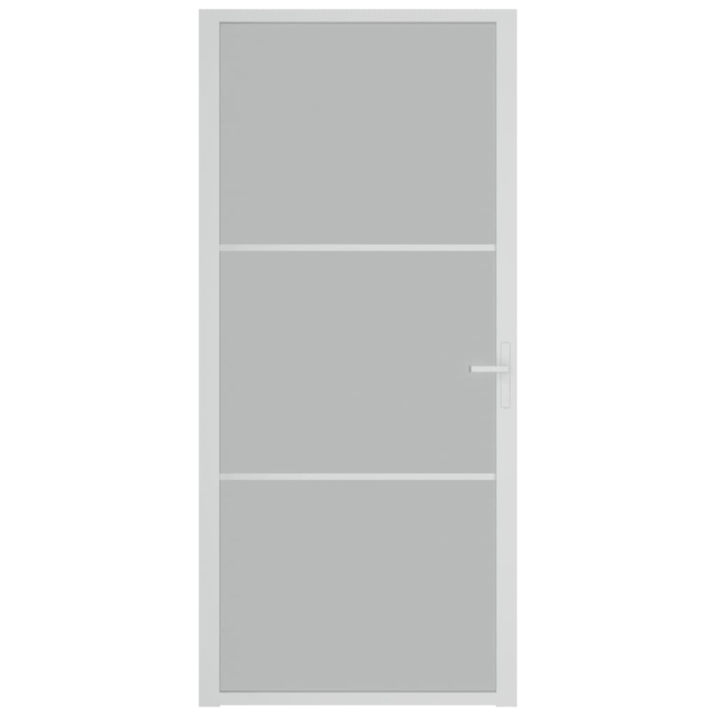Ușă de interior, 93x201,5 cm, alb,sticlă mată și aluminiu Lando - Lando
