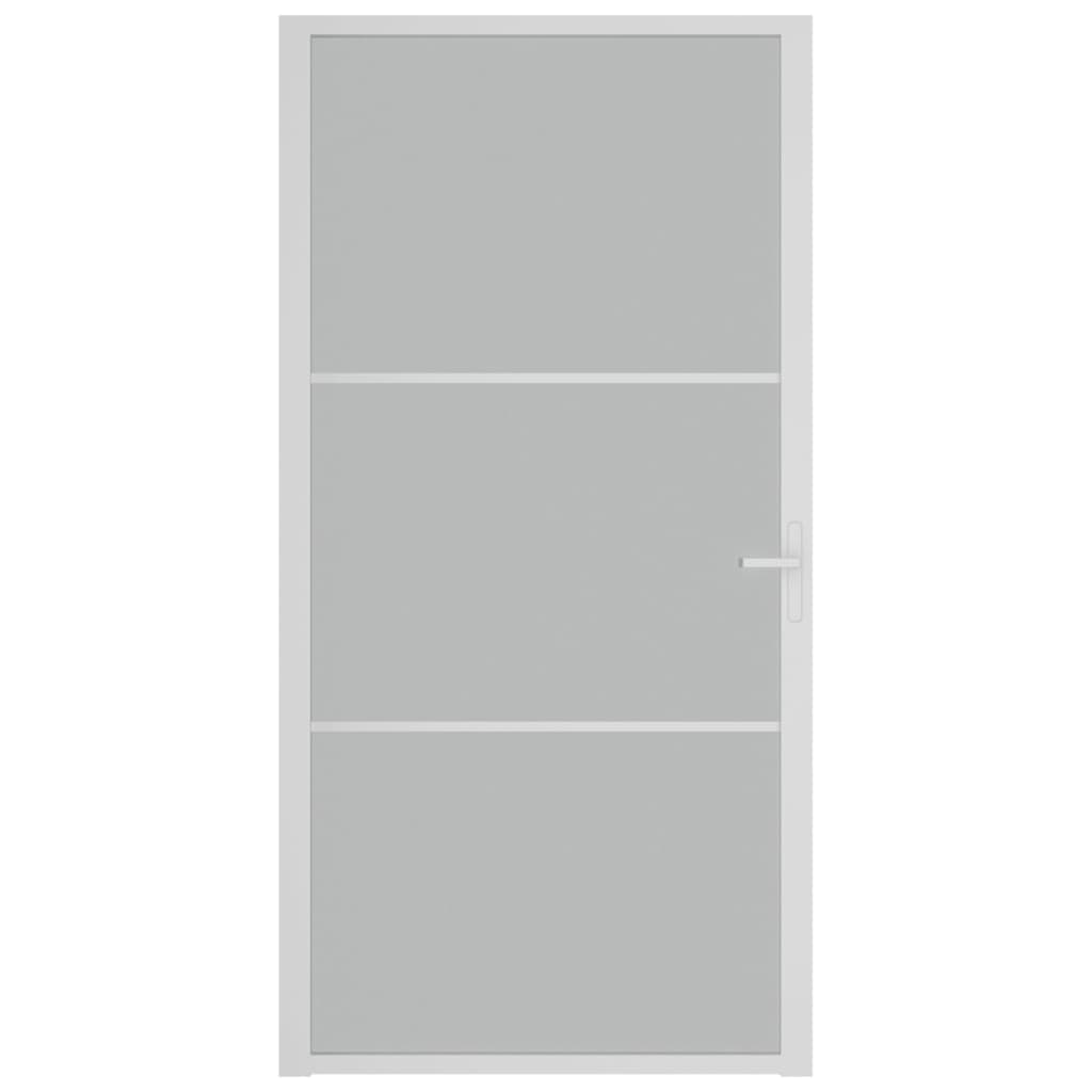 Ușă de interior, 102,5x201,5 cm, alb, sticlă mată și aluminiu Lando - Lando