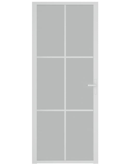 Încărcați imaginea în vizualizatorul Galerie, Ușă de interior, 83x201,5 cm, alb, sticlă mată și aluminiu Lando - Lando
