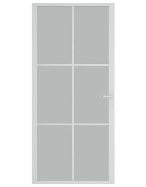 Încărcați imaginea în vizualizatorul Galerie, Ușă de interior, 93x201,5 cm, alb, sticlă mată și aluminiu Lando - Lando

