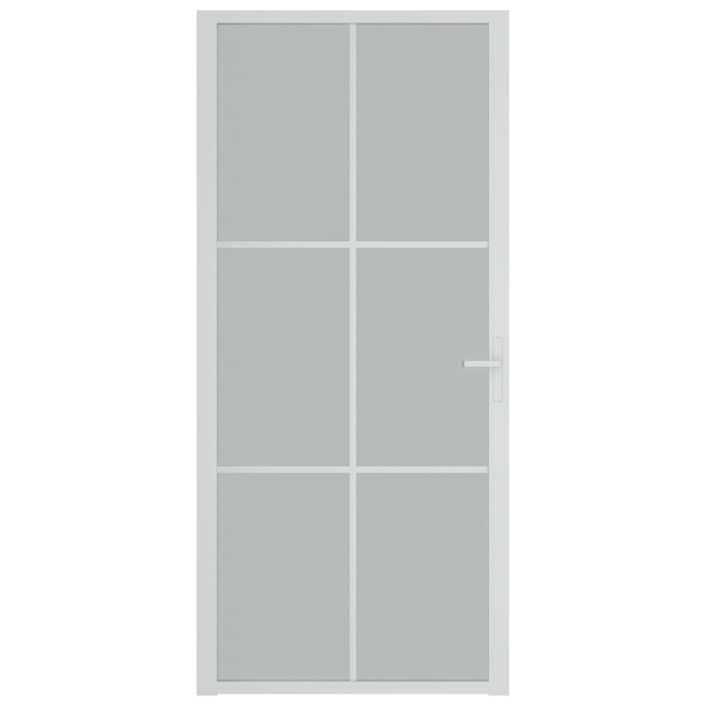 Ușă de interior, 93x201,5 cm, alb, sticlă mată și aluminiu Lando - Lando