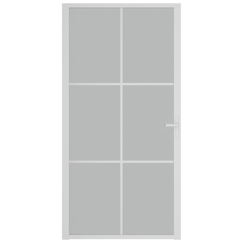 Ușă de interior, 102,5x201,5 cm, alb, sticlă mată și aluminiu Lando - Lando