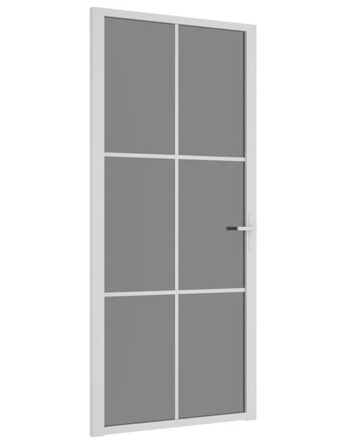 Încărcați imaginea în vizualizatorul Galerie, Ușă de interior, 93x201,5 cm, alb, sticlă ESG și aluminiu Lando - Lando
