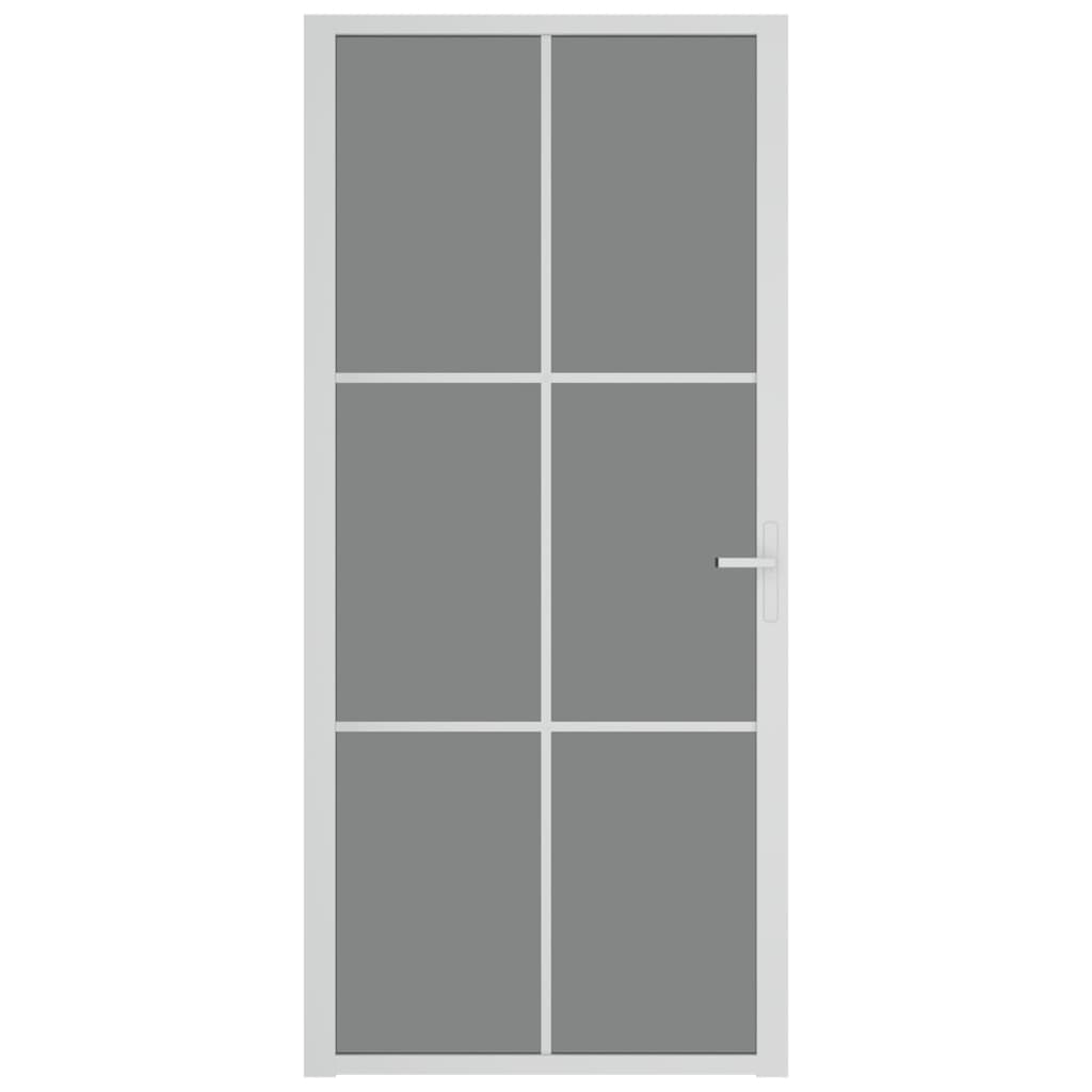 Ușă de interior, 93x201,5 cm, alb, sticlă ESG și aluminiu Lando - Lando