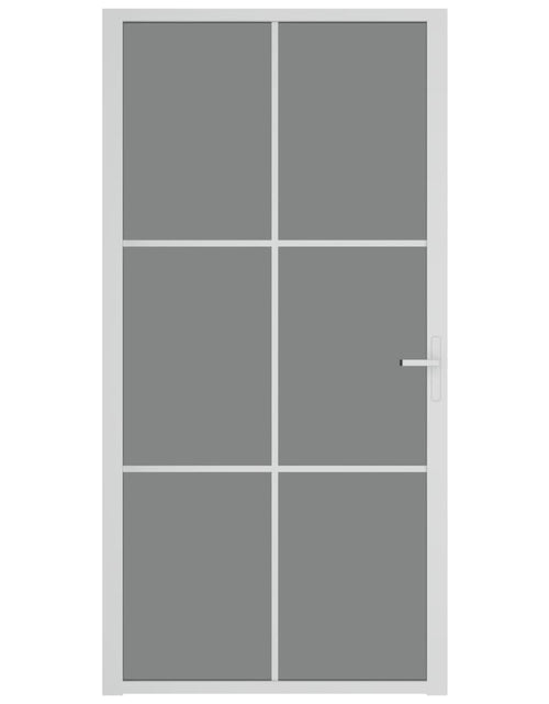 Загрузите изображение в средство просмотра галереи, Ușă de interior, 102,5x201,5 cm, alb, sticlă ESG și aluminiu Lando - Lando
