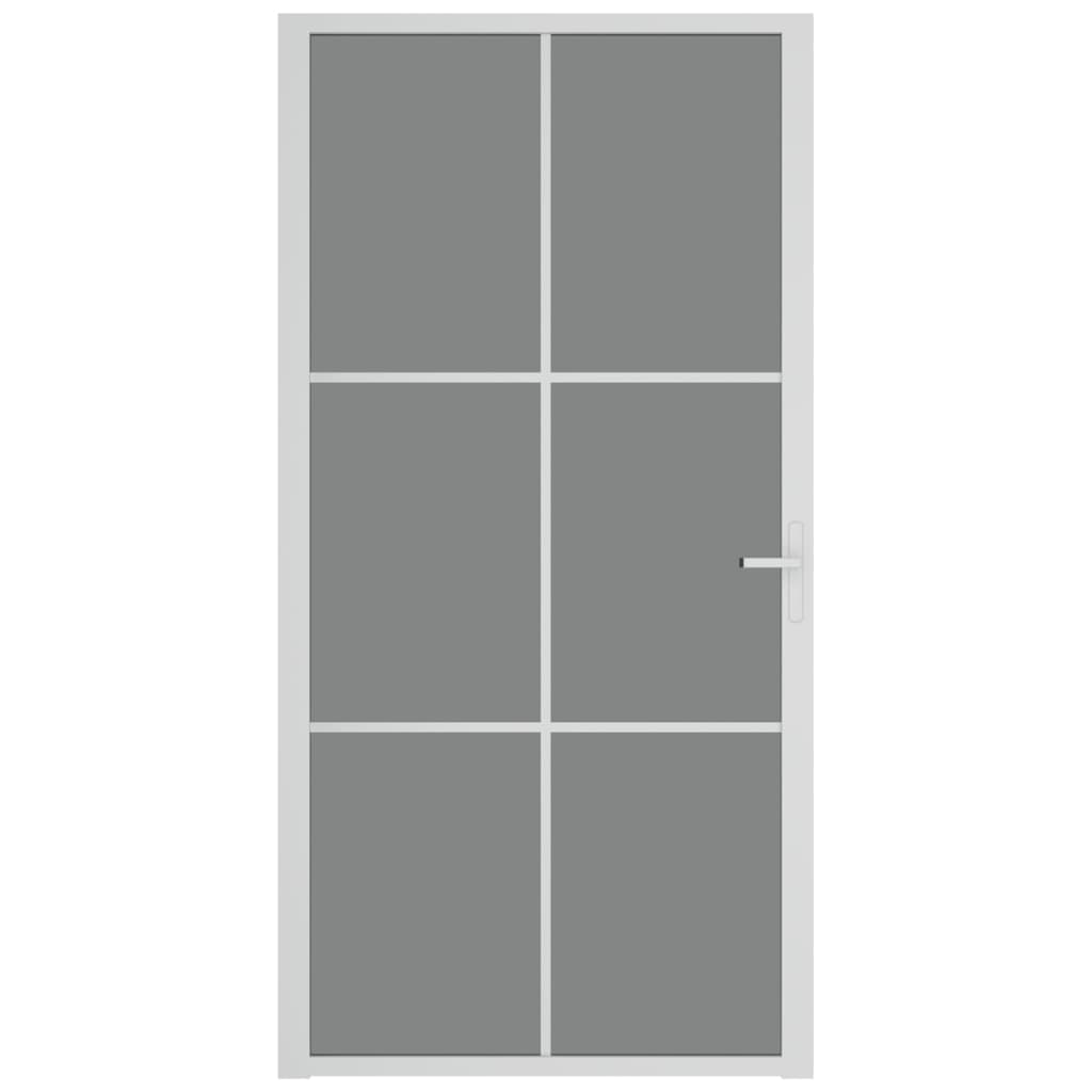 Ușă de interior, 102,5x201,5 cm, alb, sticlă ESG și aluminiu Lando - Lando