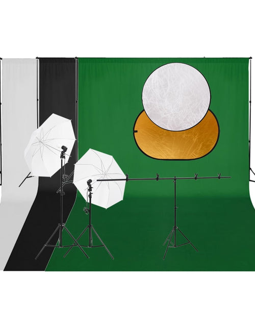 Загрузите изображение в средство просмотра галереи, Kit studio foto cu set de lumini, fundal și reflector - Lando
