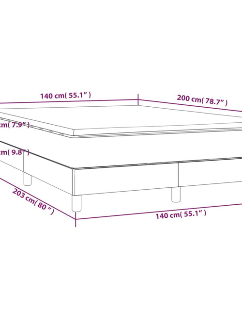 Загрузите изображение в средство просмотра галереи, Pat box spring cu saltea, negru, 140x200 cm, textil - Lando

