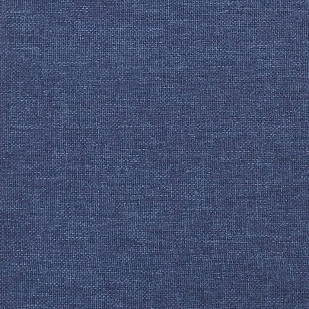Pat continental cu saltea, albastru, 160x200cm, material textil - Lando